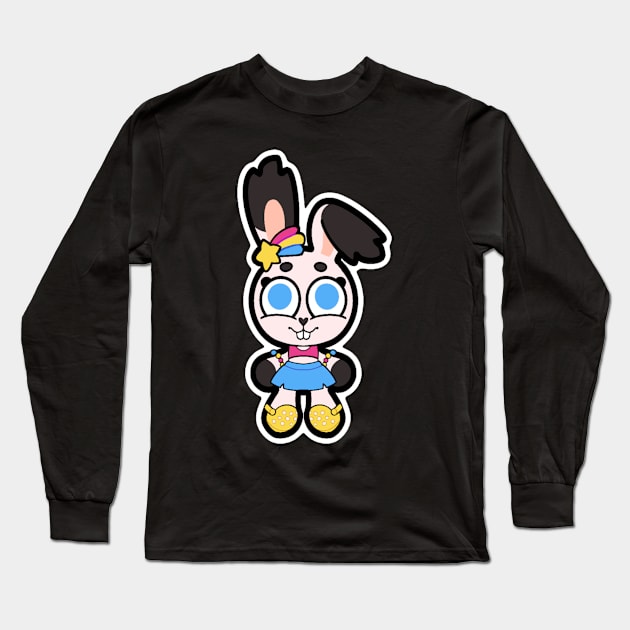 Pansexual Flag Bunny Long Sleeve T-Shirt by Indy-Site